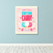 Vintages Cotton Candy Poster Leinwanddruck (Insitu (Holzboden))