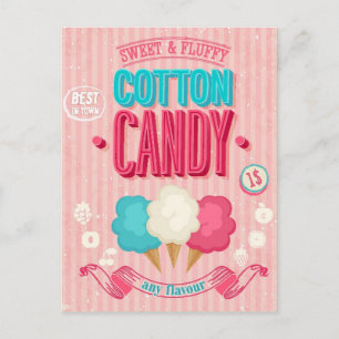 Vintages Cotton Candy Poster Postkarte