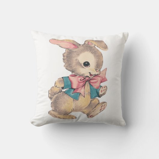 Vintages Cottontail Bunny Rabbit Kissen (Vorderseite)