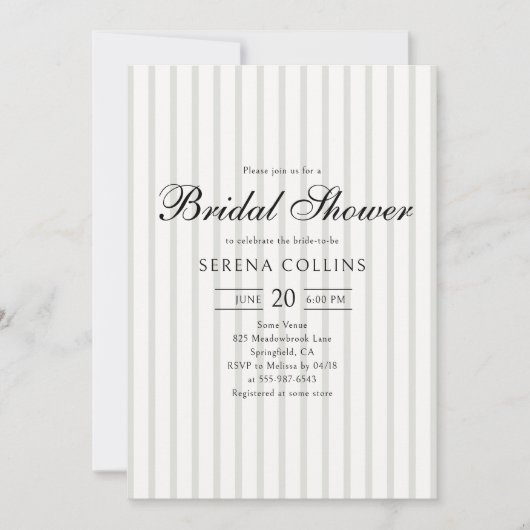 Vintages Country Club Strip-Brautparty Einladung (Vorderseite)