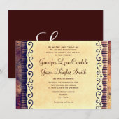 Vintages Country Paper Rustikale Hochzeitseinladun Einladung (Vorne/Hinten)