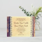 Vintages Country Paper Rustikale Hochzeitseinladun Einladung (Stehend Vorderseite)