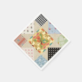 Vintages Country Style Abend Star Quilt Muster Serviette (Ecke)