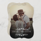 Vintages Couple Foto Save the Date Hochzeit Einladung (Vorne/Hinten)