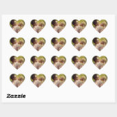 Vintages Couple Heart Herz-Aufkleber (Blatt)