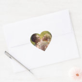 Vintages Couple Heart Herz-Aufkleber (Umschlag)
