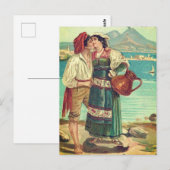 Vintages Couple Kissing in Italien Postkarte (Vorne/Hinten)