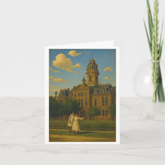 Vintages Couthouse Dankeskarte (Vorderseite)