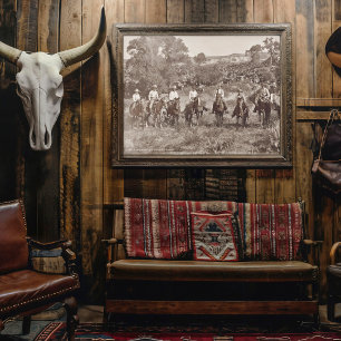 Vintages Cowboys-Poster für Dekoupage oder Collage Poster