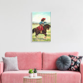 Vintages Cowgirl 9"x14.5" Canvas Print Leinwanddruck (Insitu (Wohnzimmer))