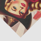 Vintages Cowgirl-Button Seidenpapier (Ausschnitt)