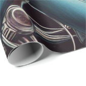 Vintages Cowgirl Button Up Geschenkpapier (Rolleneckpunkt)