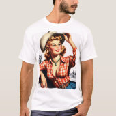 Vintages Cowgirl Button Up T-Shirt (Vorderseite)