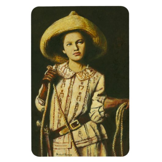 Vintages Cowgirl Flexible Magnet (Vertikal)