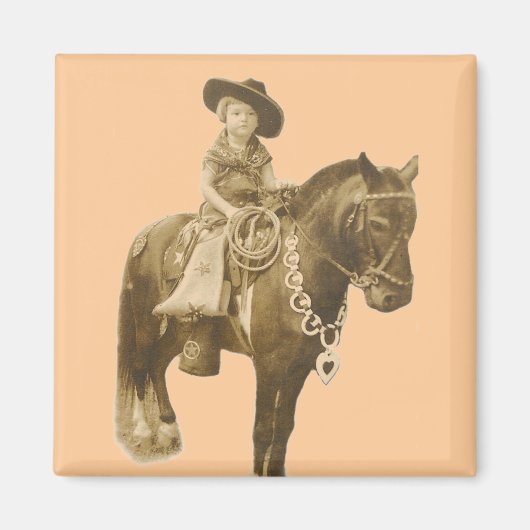 VINTAGES COWGIRL MAGNET (Vorne)