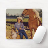 Vintages Cowgirl Mousepad (Mit Mouse)