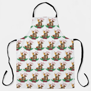 Vintages Cowgirl On Horse Frohe Weihnachten Schürze