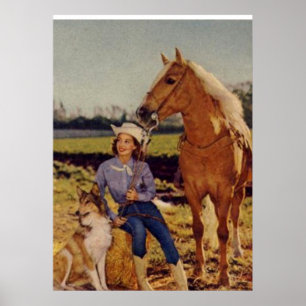 Vintages Cowgirl Poster