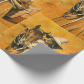 Vintages Cowgirl-Verpackungs-Papier Geschenkpapier (Ecke)