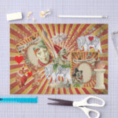 Vintages CrazyCircus Clownpapier Seidenpapier (Handwerk)