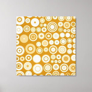 Vintages Cream White Fifties Abstrakte Kunst Leinwanddruck