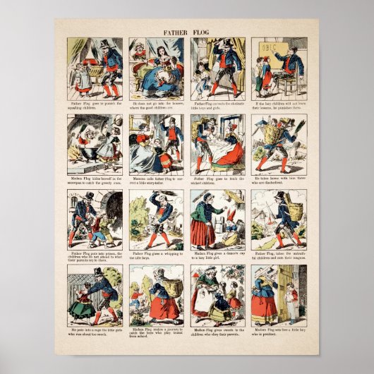 Vintages Creepy Father Flog Poster (Vorne)