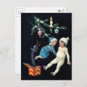 Vintages Creepy Krampus Toy Postkarte (Vorne/Hinten)