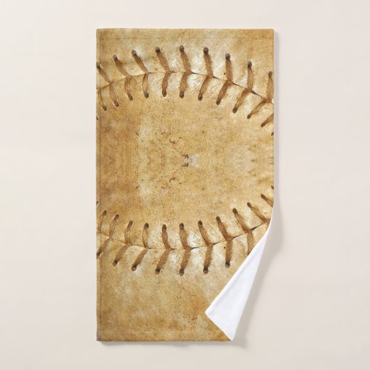 Vintages Cremesportbaseball Badhandtuch Set (Handtuch)