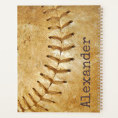 Vintages Cremesportbaseball Planer (Rückseite)