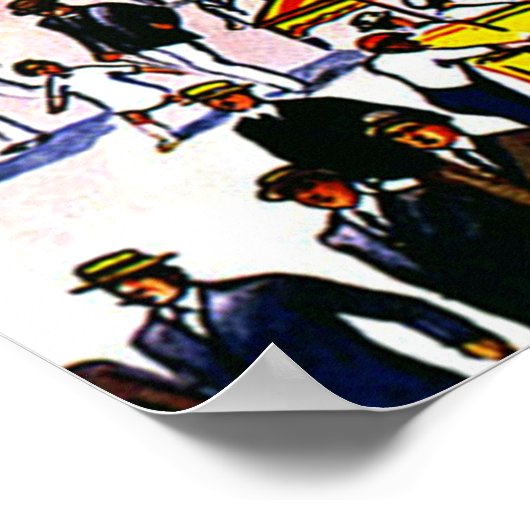 Vintages Crowd Poster (Ecke)