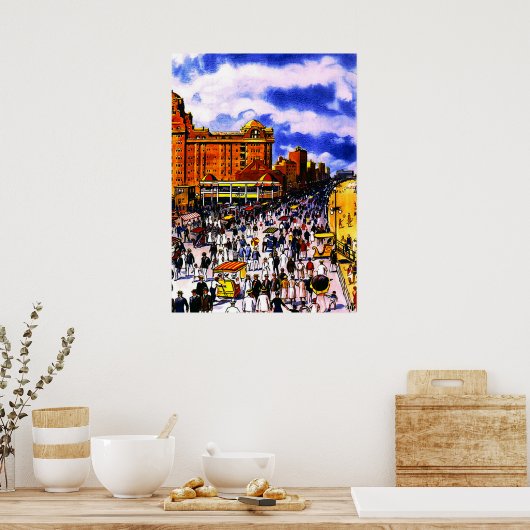 Vintages Crowd Poster (Küche)