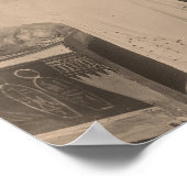 Vintages Crystal Ball Fortune Teller-Foto von 1920 Poster (Ecke)