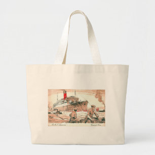 Vintages Cunard R.M.S. Laconia Jumbo Stoffbeutel