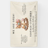 Vintages Cupcake Retro-Bäckerei Banner (Vertikal)