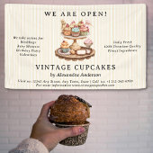 Vintages Cupcake Retro-Bäckerei Banner