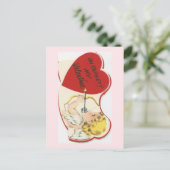 Vintages Cupid Valentine Feiertagspostkarte (Stehend Vorderseite)