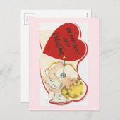 Vintages Cupid Valentine Feiertagspostkarte (Vorne/Hinten)