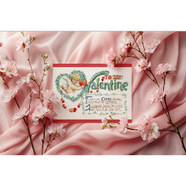 Vintages Cupid Valentine Postkarte