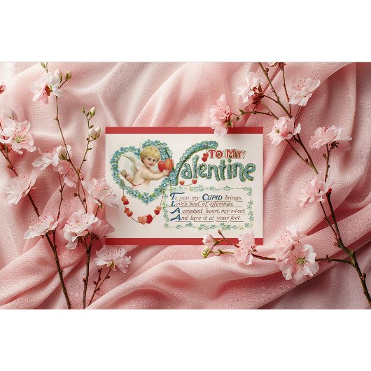 Vintages Cupid Valentine Postkarte