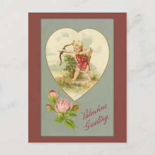 Vintages Cupid Valentine Postkarte