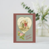 Vintages Cupid Valentine Postkarte (Stehend Vorderseite)