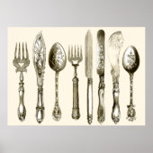 Vintages Cutlery Dining Set Poster (Vorne)