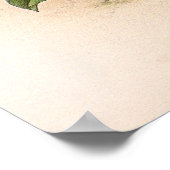 Vintages Cypripedium Orchid Blume Poster (Ecke)