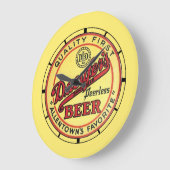 Vintages Daeufer-Bier Große Wanduhr (Winkel)