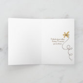 Vintages Daffodil Bouquet zum Nachdenken Karte (Innenseite)