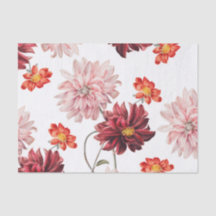 Vintages Dahlias-botanisches Papiertaschentuch