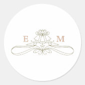 Vintages Daisy Art Nouveau von Mucha Runder Aufkleber (Vorderseite)