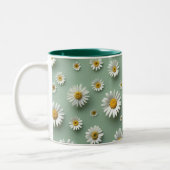 Vintages Daisy Blume Muster Zweifarbige Tasse (Links)