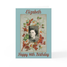 Vintages Daisy Butterfly Foto Geburtstag