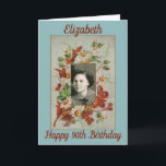 Vintages Daisy Butterfly Foto Geburtstag Karte<br><div class="desc">Eine schöne Blumenkarte Vintagen Geburtstags. Individuell füllen Sie das Foto mit Ihrem eigenen Bild des Geburtstagsmannes! Das Design ist mit wunderschönen dunklen Blume und Schmetterlingen rund um die Karte ausgestattet. Eine wunderschöne Art,  jemandem einen glücklichen Geburtstag zu wünschen.</div>